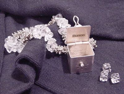 terling Silver, Bracelet, Bunco, dice, Bunco Bracelet, Bunco Jewelry, Bunco.com