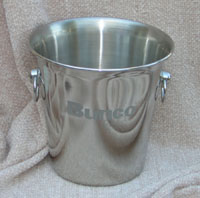 Bunco_Ice_Bucket with etched Bunco and dice ... includes tongs